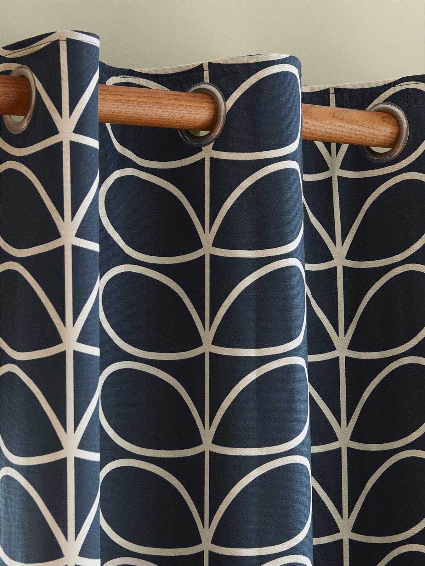 stillFront image of orla-kiely-linear-stem-lined-eyelet-curtains