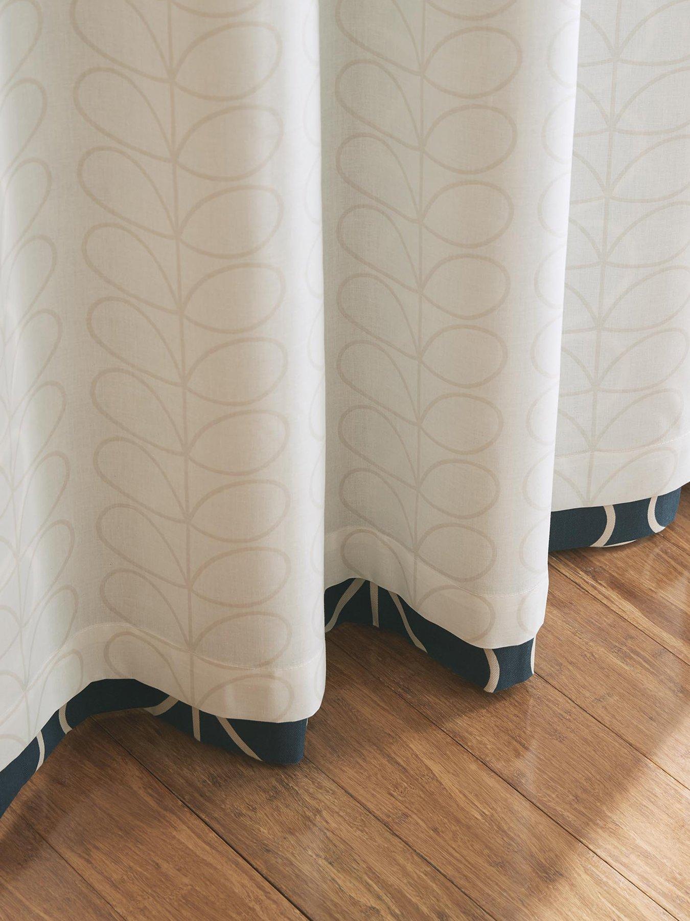  image of orla-kiely-linear-stem-lined-eyelet-curtains