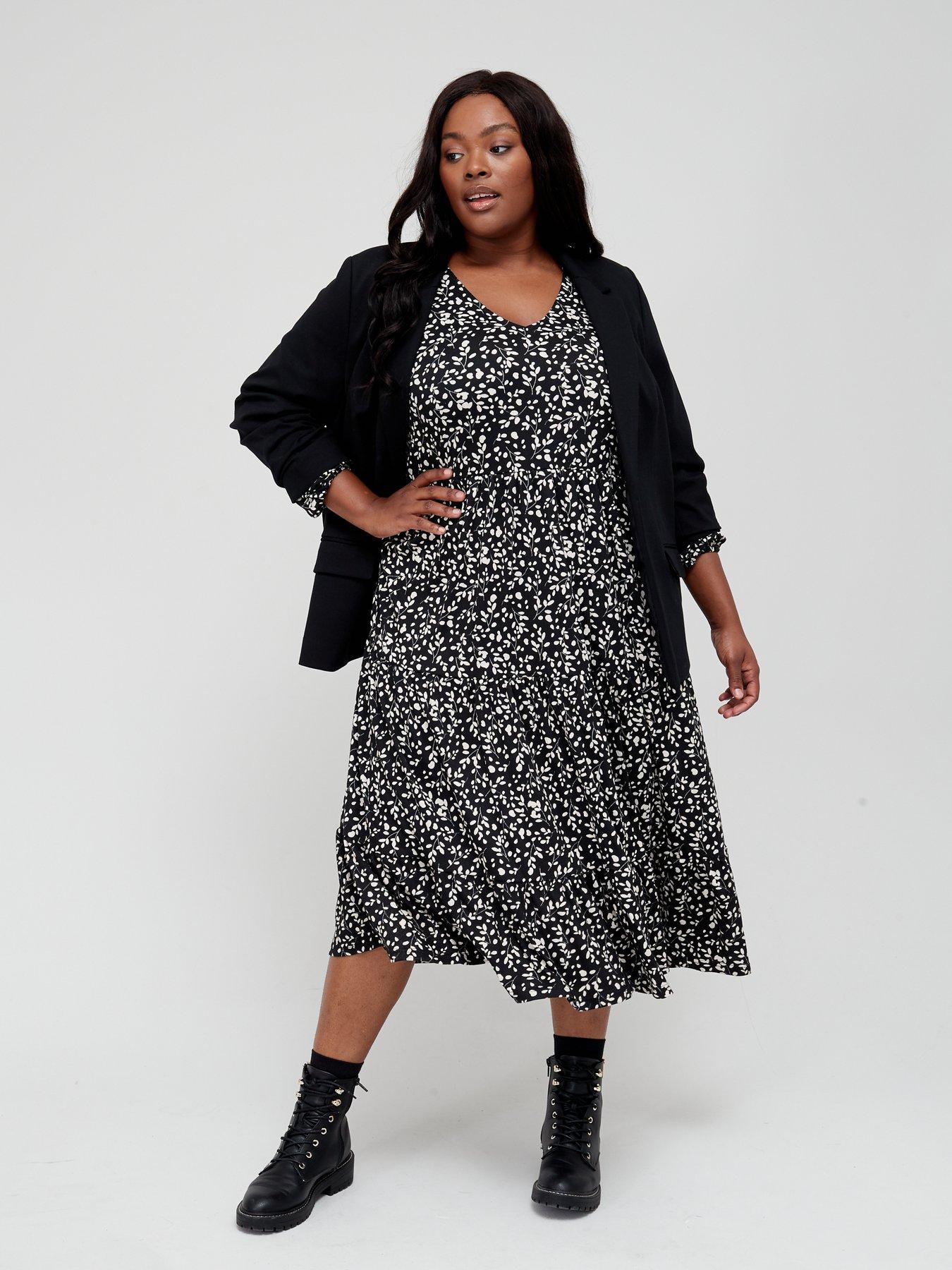 jersey midi dress plus size