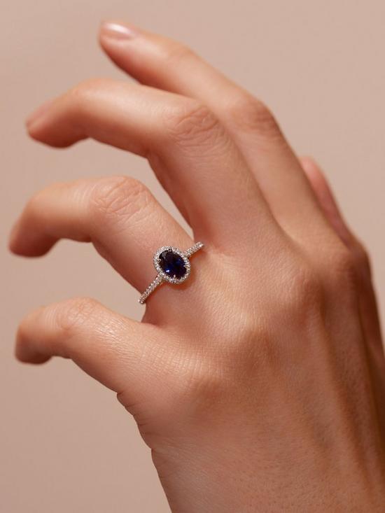 stillFront image of created-brilliance-rosalind-created-brilliance-9ct-white-gold-created-sapphire-and-020ct-lab-grown-diamond-ring