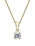  image of created-brilliance-sylvia-created-brilliance-9ct-yellow-gold-025ct-lab-grown-diamond-pendant-necklace