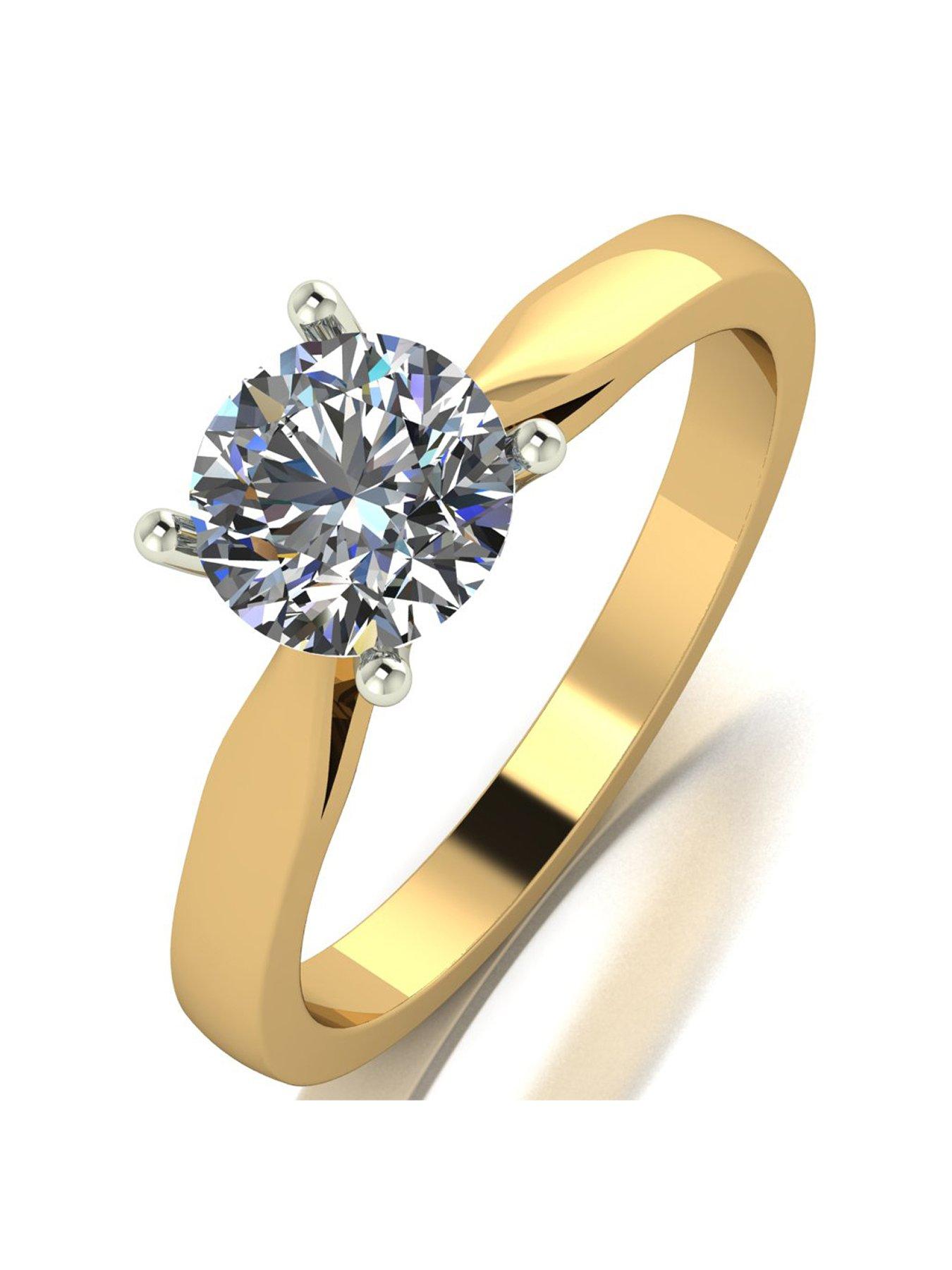 undefined 9ct Gold 1ct Special Edition 100 Facets Solitaire Ring