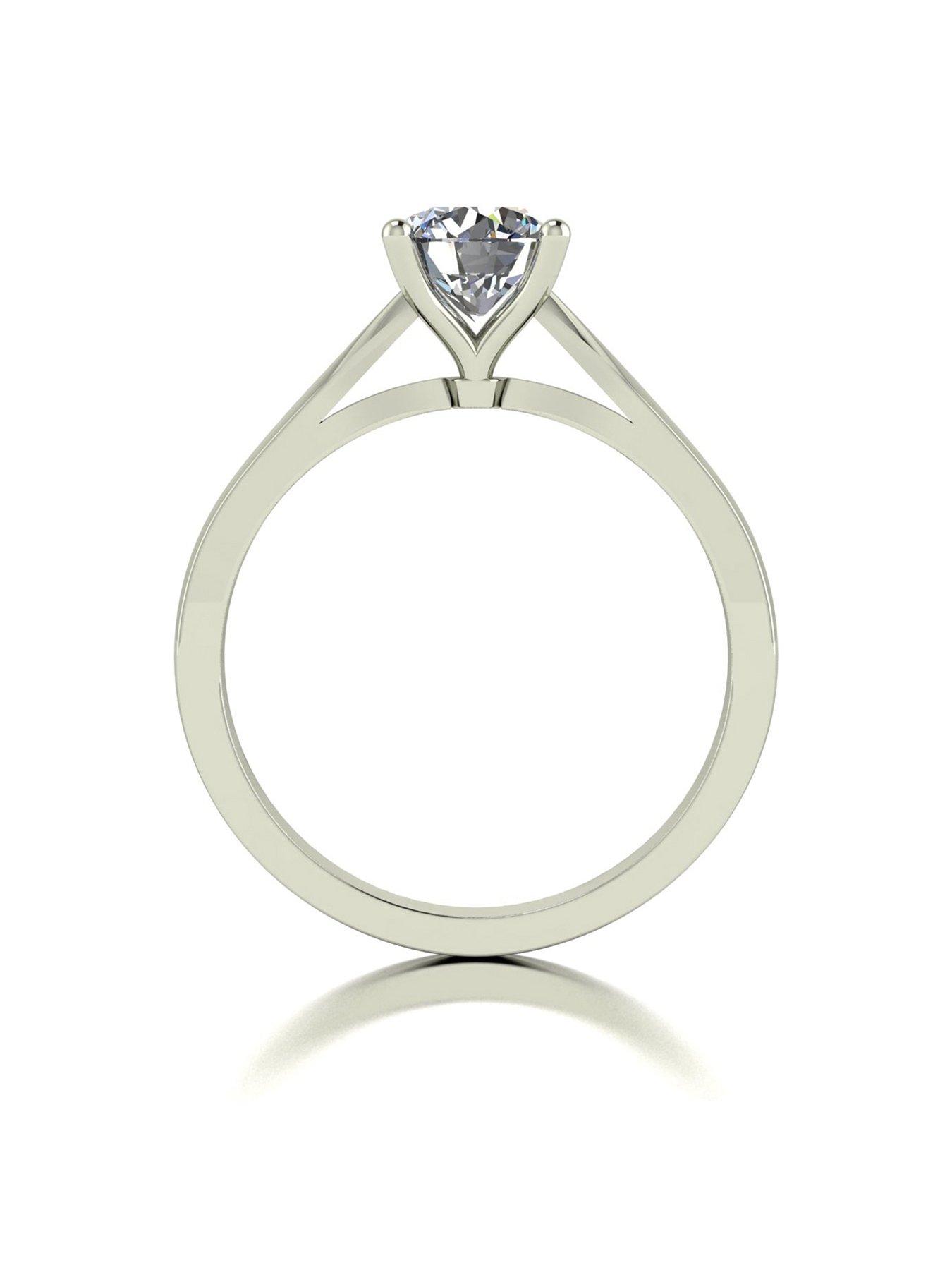 Image 2 of 4 of Moissanite 9ct Gold 1ct Special Edition 100 Facets Solitaire Ring