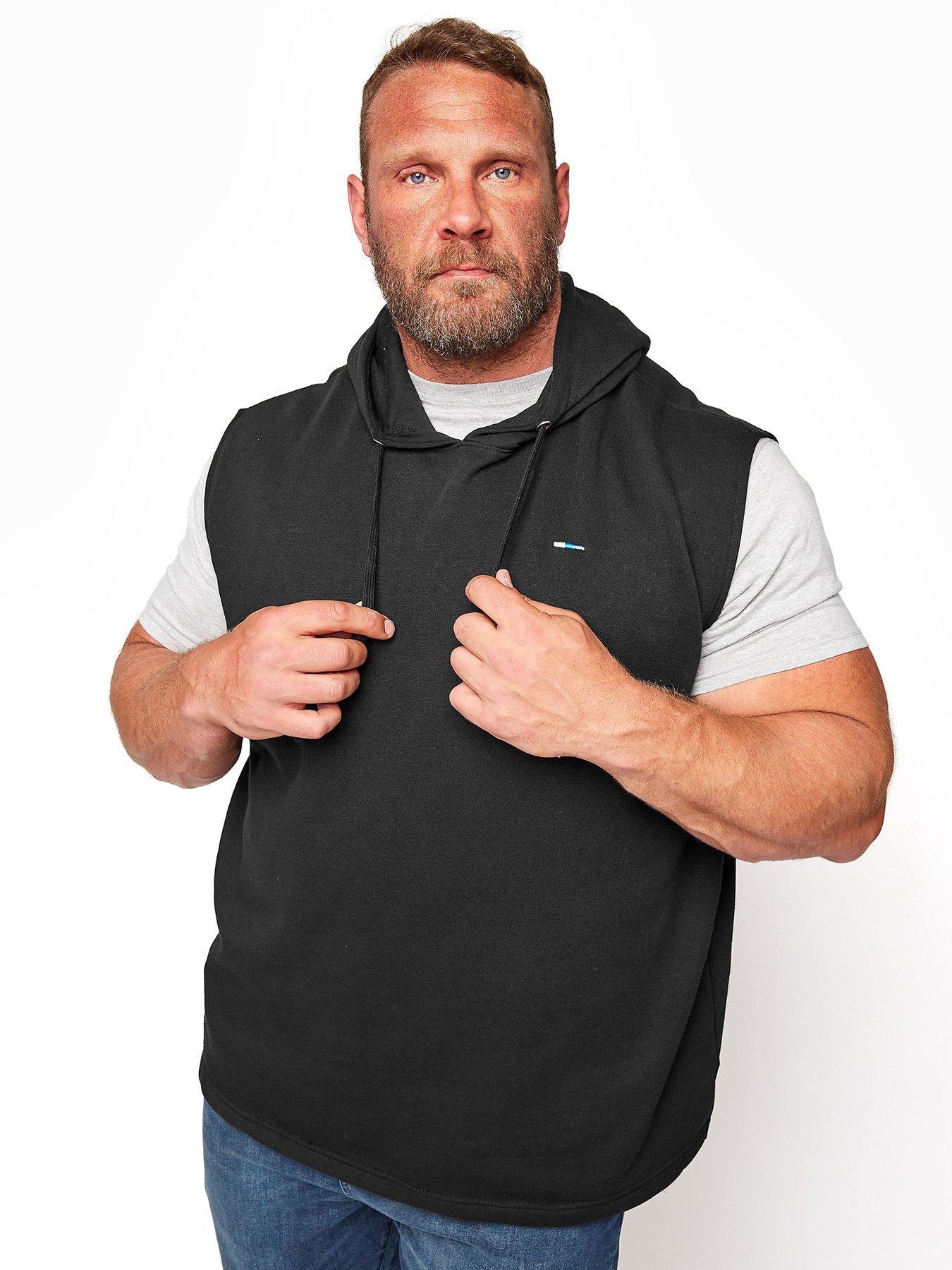 undefined Essential Sleeveless Hoodie - Black