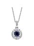  image of created-brilliance-ana-created-brilliance-9ct-white-gold-created-sapphire-and-lab-grown-diamond-pendant-necklace