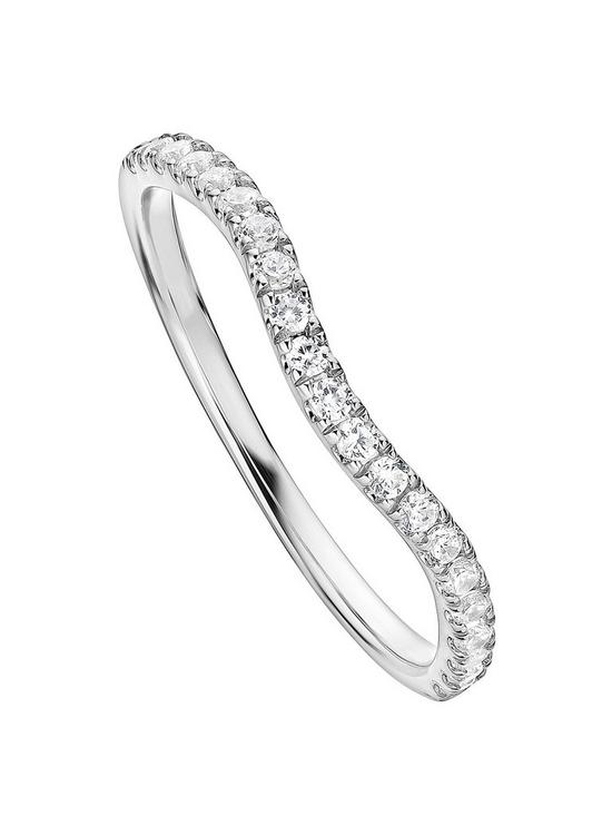 front image of created-brilliance-layla-9ct-white-gold-020ct-shaped-wedding-ring