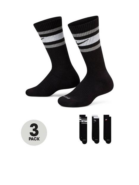 nike-older-unisex-3-pair-everyday-plus-crew-socks-black