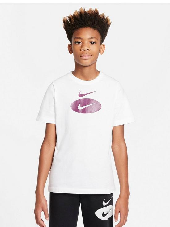 front image of nike-older-boys-nsw-hbr-core-t-shirt-white