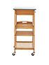  image of premier-housewares-bamboo-small-kitchen-trolley