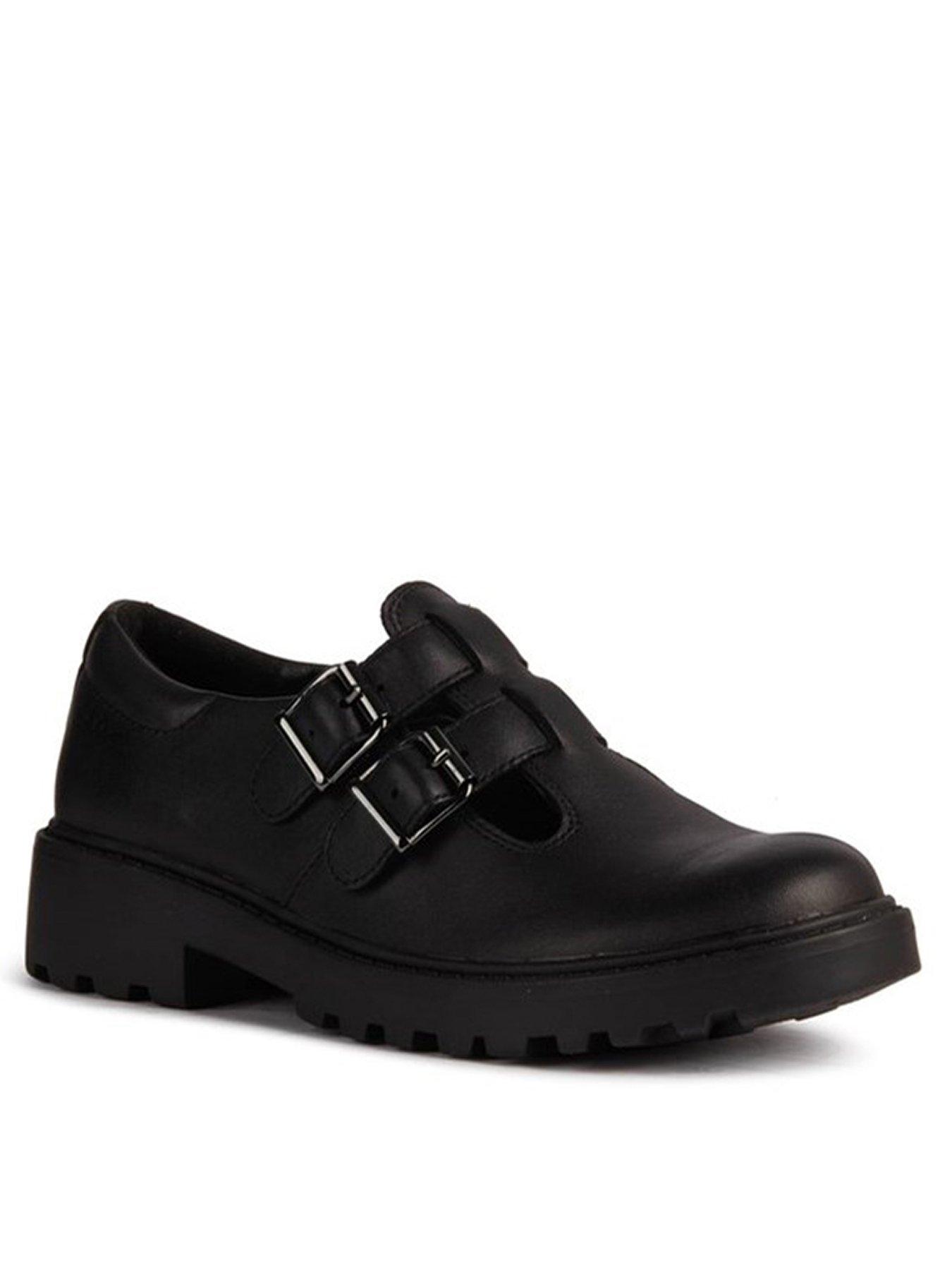 Image 1 of 5 of Geox Casey Girls Buckle School Shoe - Black