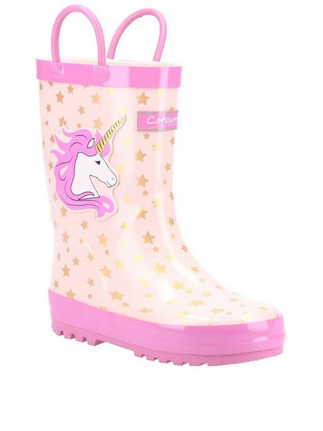 cotswold-childrensnbspunicorn-wellington-boots-pinknbsp