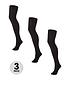  image of everyday-3-pack-tights-100-denier-black-opaque
