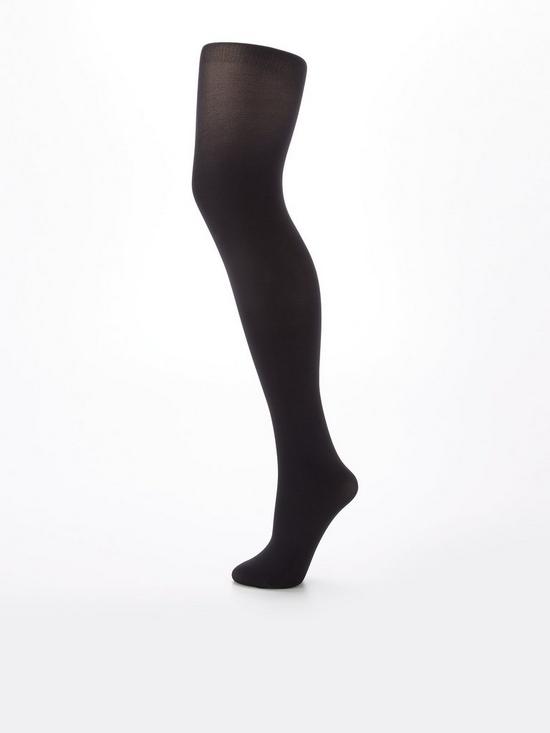 front image of v-by-very-100-denier-black-confident-curve-tights