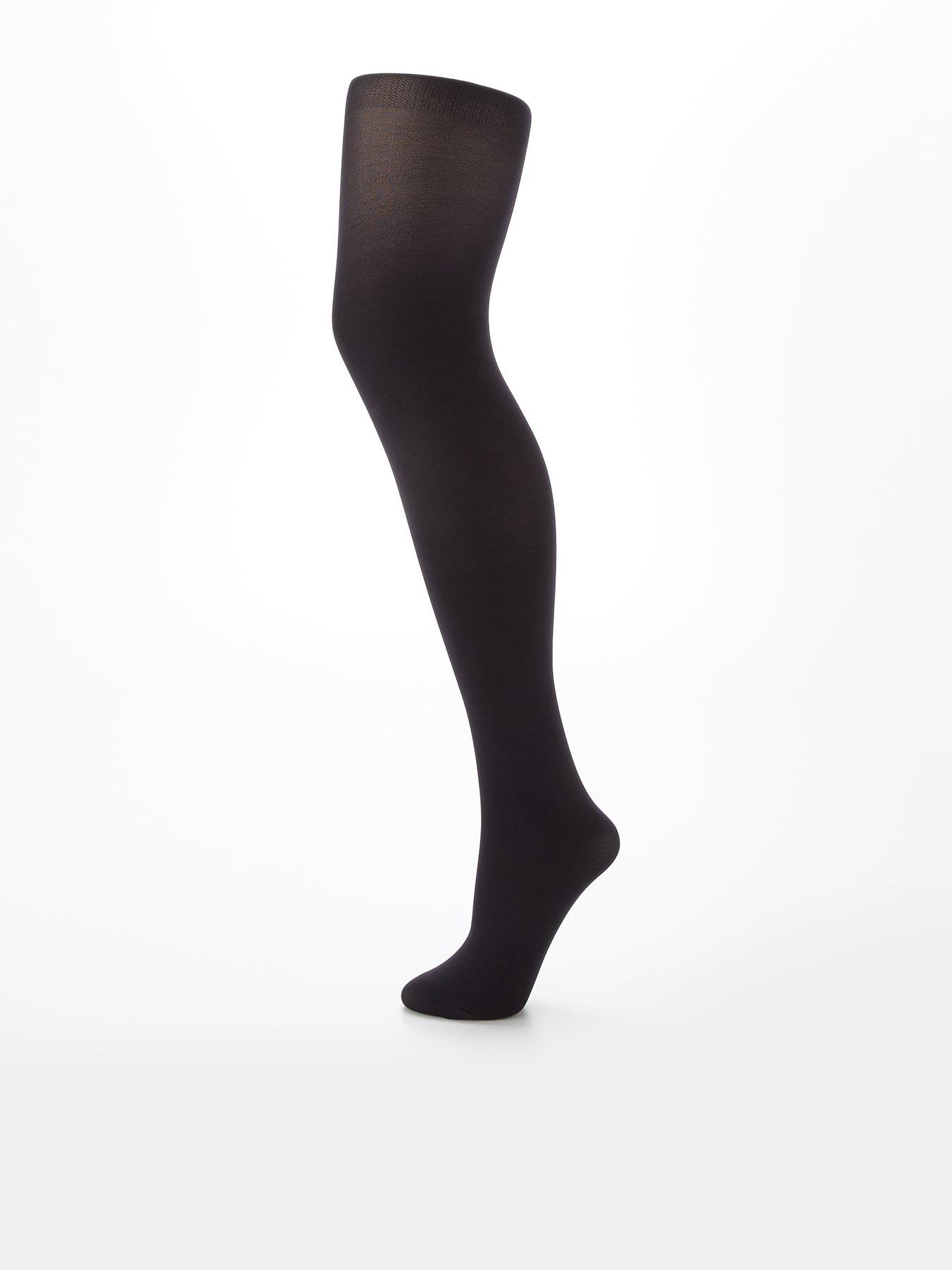Image 1 of 2 of The Very Collection Womens Curve 100 Denier Opaque Stretch Tights - Black