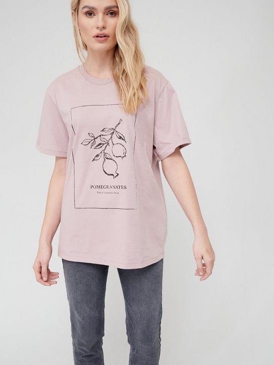 front image of v-by-very-natural-food-dye-pomegranate-t-shirt-pink