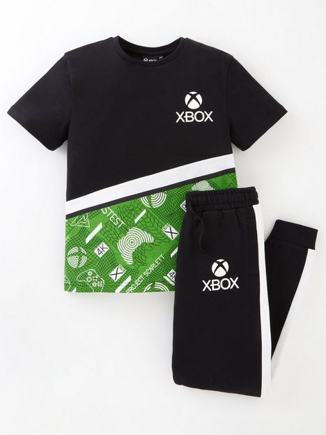 xbox-boys-xbox-t-shirt-amp-jogger-set-greenblack