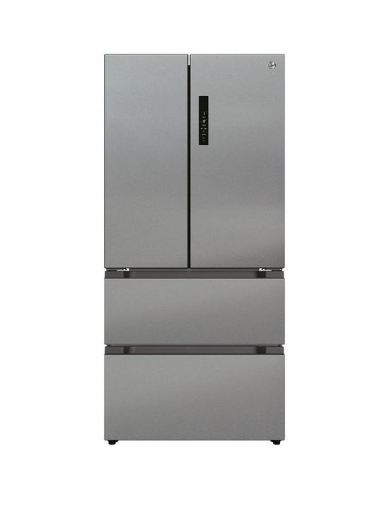 front image of hoover-h-fridge-700-maxi-hsf818fxk-american-fridge-freezer-with-total-no-frost--nbspstainless-steel