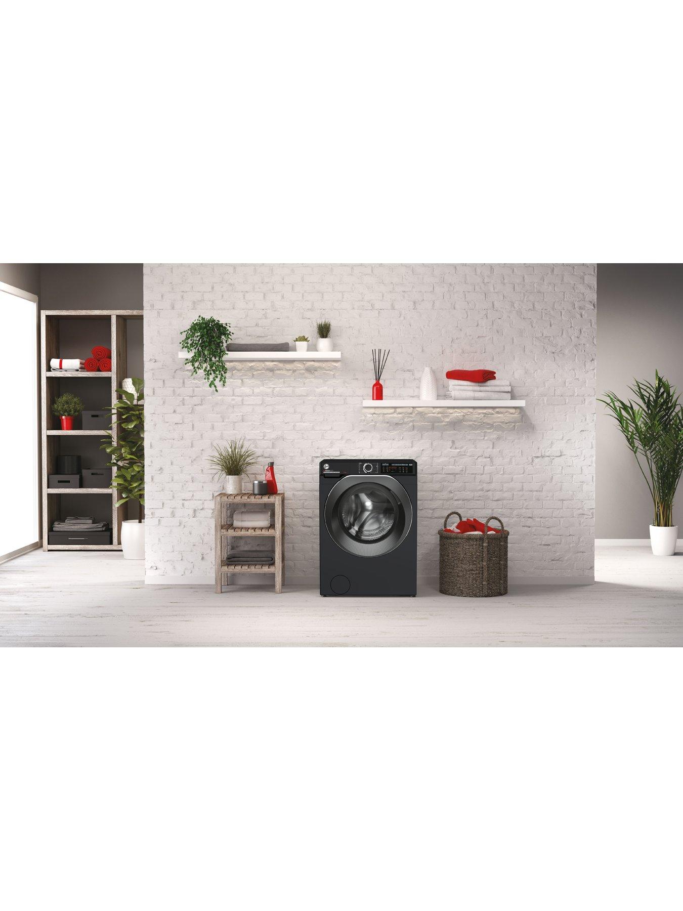  image of hoover-h-wash-500-hw-49ambcb-9kg-load-1400-spin-washing-machine-with-wifi-connectivitynbspa-rated-black