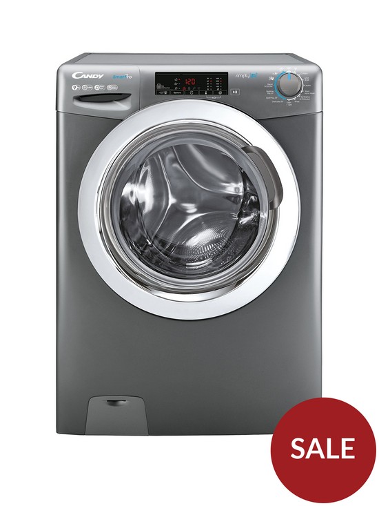front image of candy-smart-pro-c14103twcge-10kg-washing-machine-with-1400-rpm-spinnbspwith-wifi-connectivity-graphite