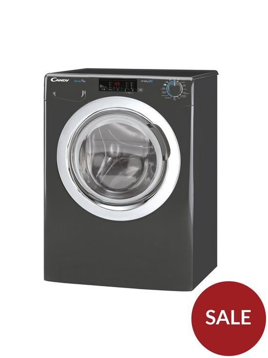 stillFront image of candy-smart-pro-c14103twcge-10kg-washing-machine-with-1400-rpm-spinnbspwith-wifi-connectivity-graphite