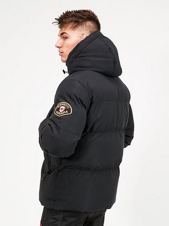 stillFront image of zavetti-canada-malvini-padded-jacket-black