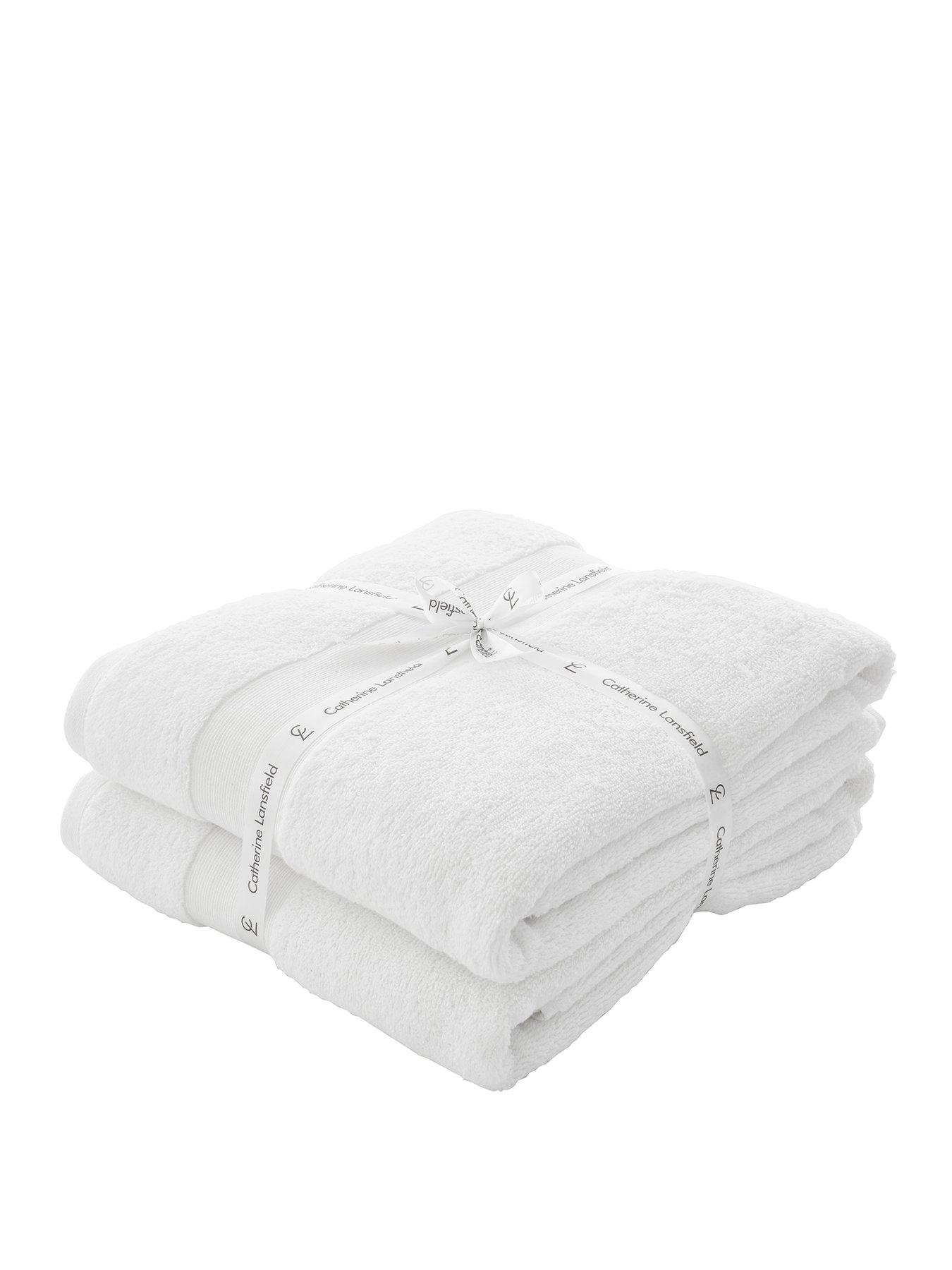 Catherine Lansfield Anti Bacterial Bath Sheet Pair Towel Collection