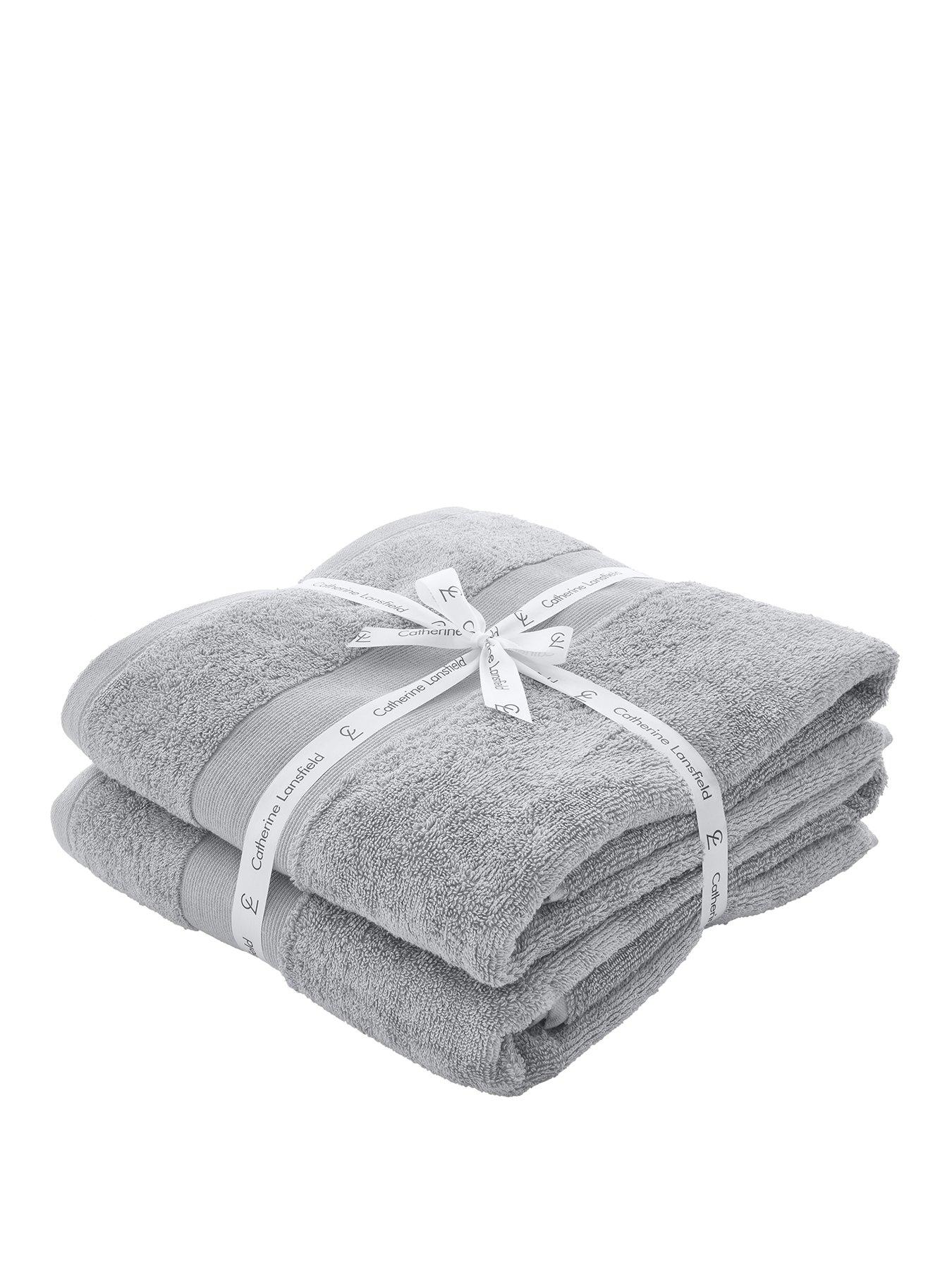 Catherine Lansfield Anti Bacterial Bath Sheet Pair Towel Collection