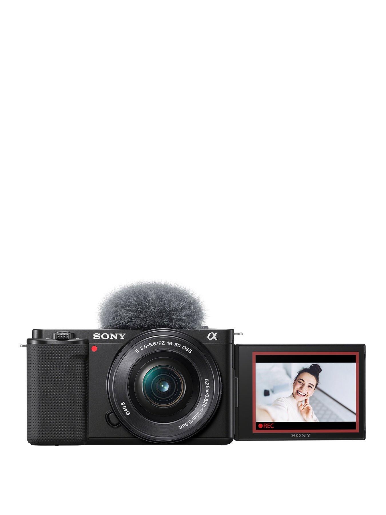 Sony Alpha ZVE10LBDI.EU APS-C Mirrorless Interchangeable-Lens Vlog Camera with 16-50 mm f/3.5-5.6 Power Zoom Kit Lens (Vari-Angle Screen for vlogging, 4K Video, Real-time Eye Autofocus)