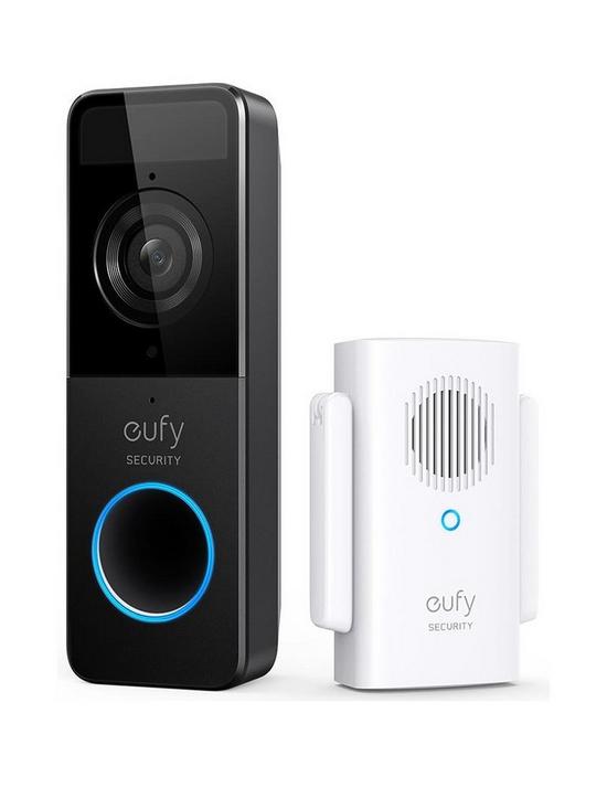 front image of eufy-battery-video-doorbell-slim-1080p-black