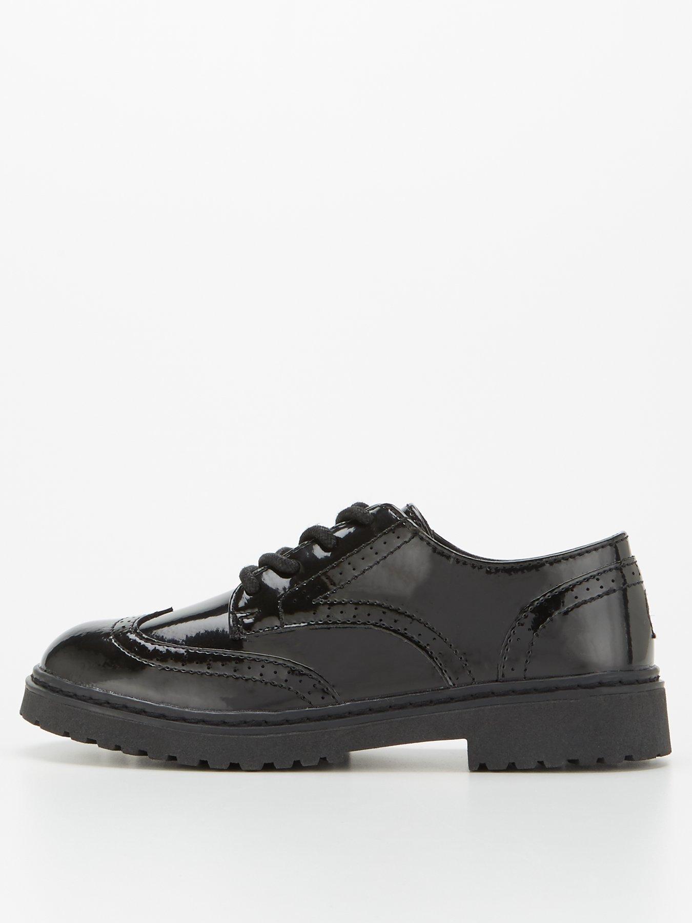 Girls black school shoes online