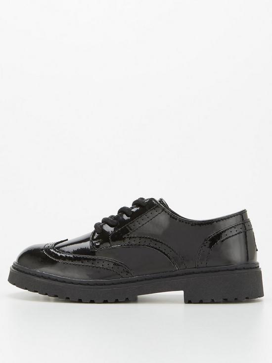 front image of v-by-very-girlsnbsplace-up-patent-leather-school-shoe-black