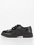 image of v-by-very-girlsnbsplace-up-patent-leather-school-shoe-black