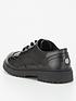  image of everyday-girlsnbsplace-up-patent-leather-school-shoe-black