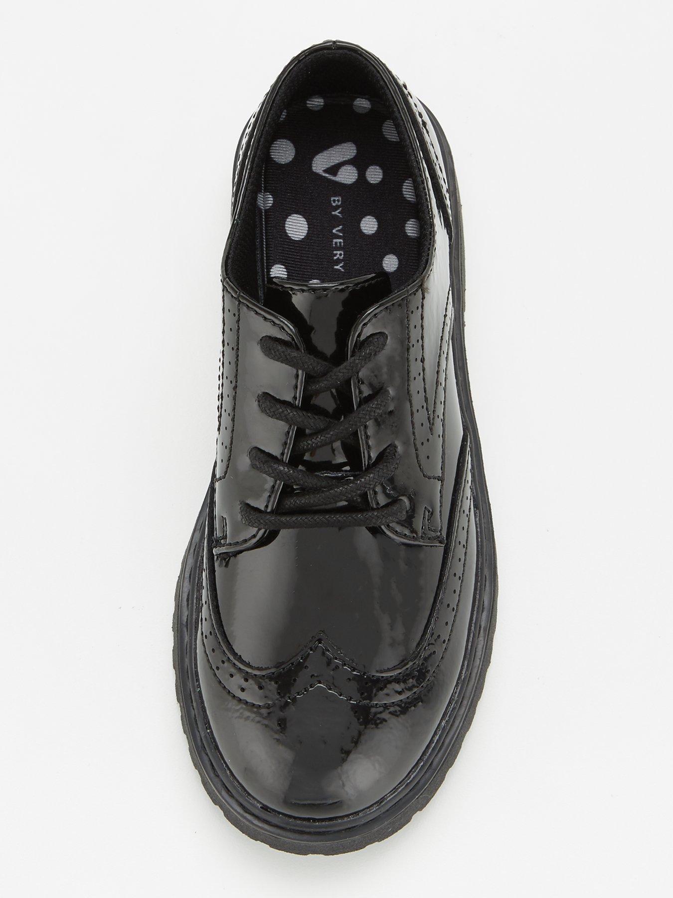  image of the-very-collection-older-girls-lace-up-brogue-patent-leather-school-shoe