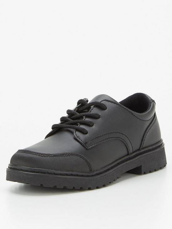 stillFront image of v-by-very-boys-lace-up-leather-school-shoe-black