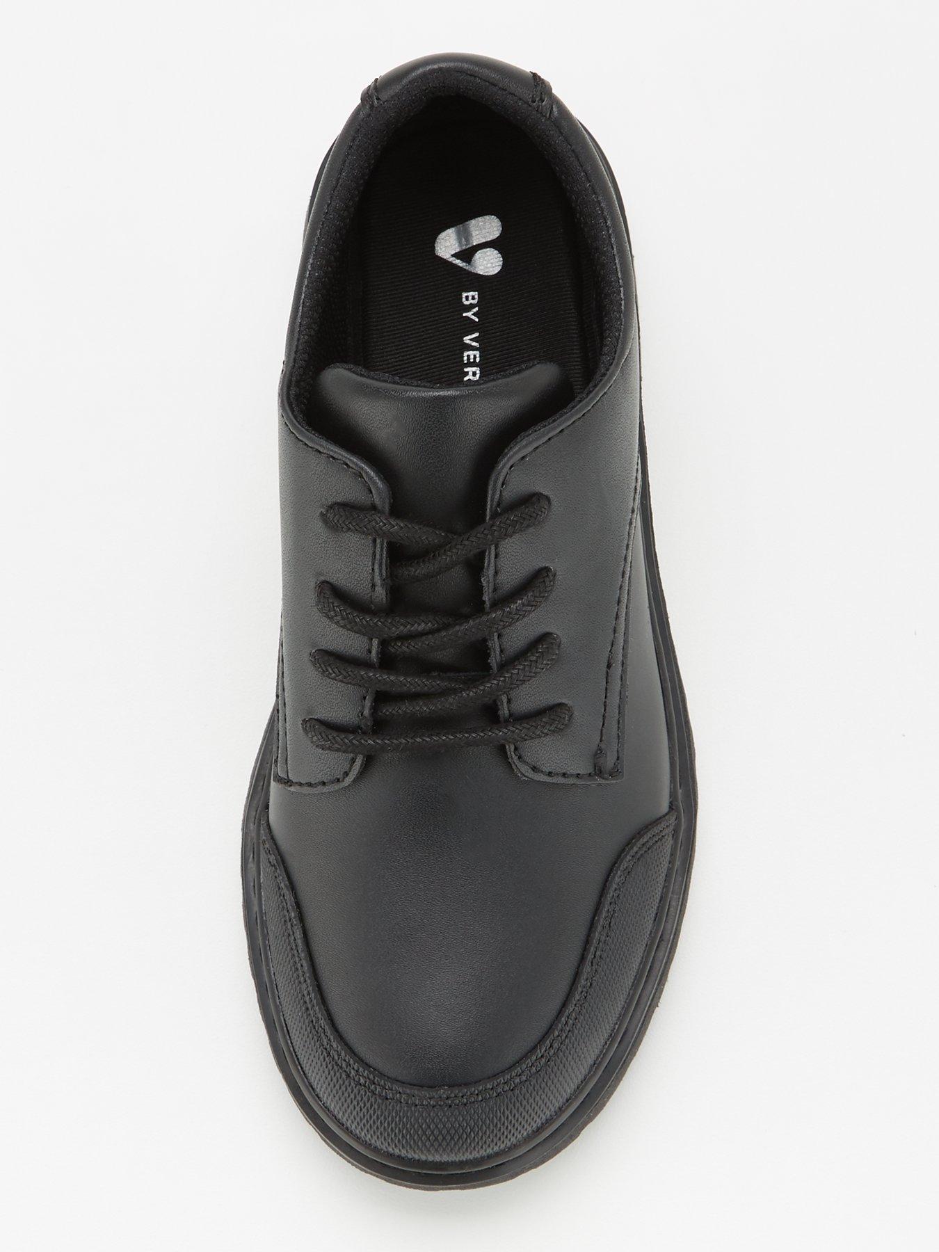  image of the-very-collection-boys-lace-up-leather-school-shoe-black