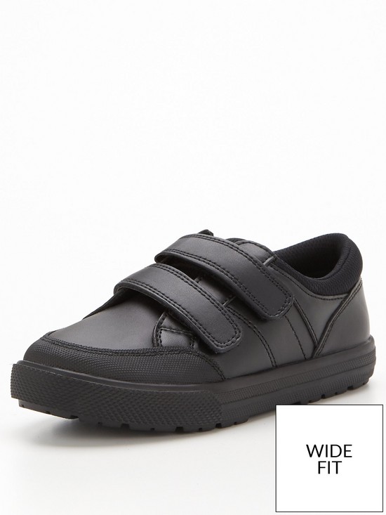 front image of v-by-very-wide-fit-older-boys-twin-strap-leather-school-shoe-black
