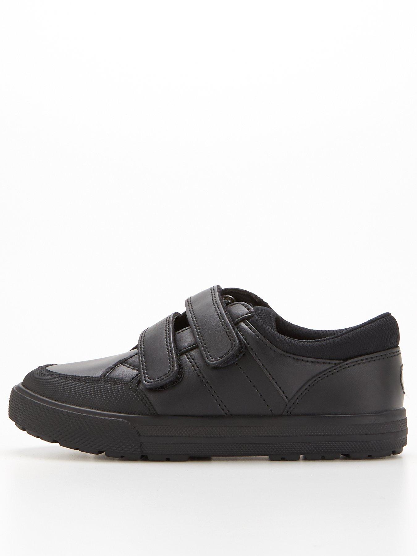 The Very Collection Wide Fit Boys Twin Strap Leather School Shoe - Black