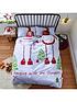  image of catherine-lansfield-hanging-with-my-gnomies-christmas-duvet-cover-set-red