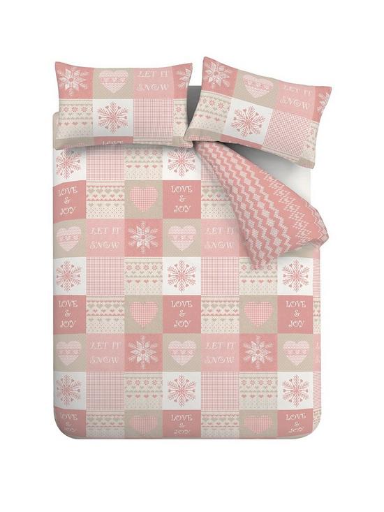 stillFront image of catherine-lansfield-let-it-snow-christmas-duvet-cover-set
