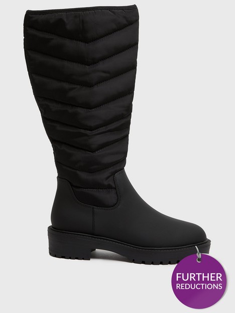 new-look-cyclenbspnylon-padded-knee-high-boots-blacknbsp