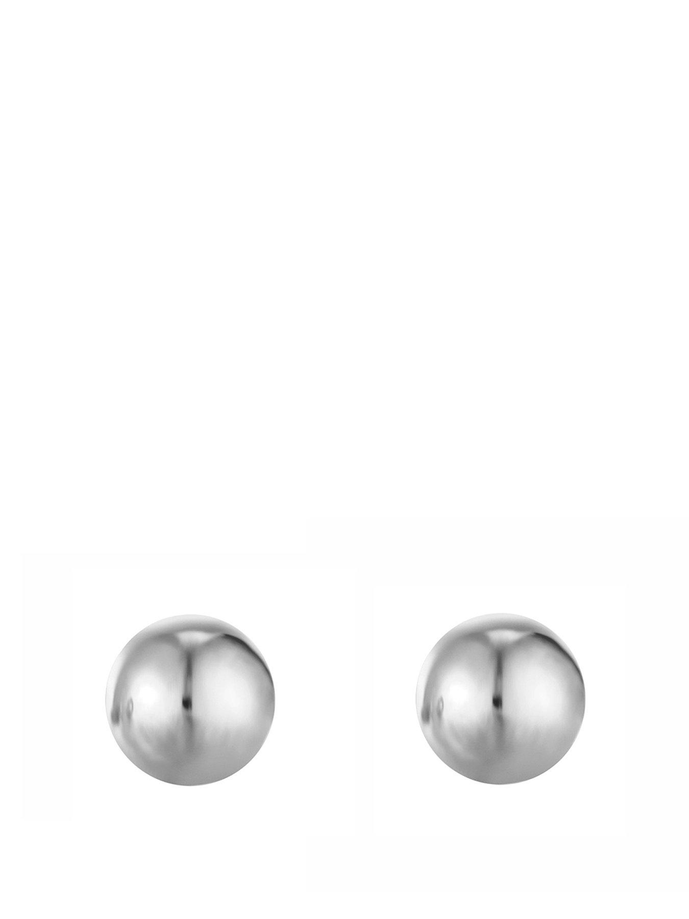 undefined Sterling Silver 6mm Ball Stud Earrings