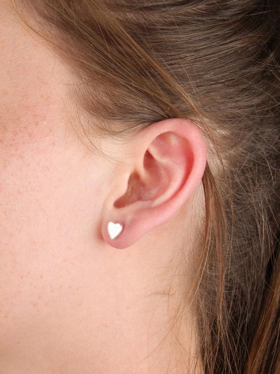 stillFront image of the-love-silver-collection-sterling-silver-small-heart-stud-earrings