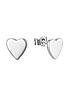  image of the-love-silver-collection-sterling-silver-small-heart-stud-earrings