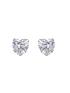 image of the-love-silver-collection-sterling-silver-cubic-zirconia-heart-boxed-earrings