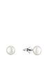  image of the-love-silver-collection-sterling-silver-7mm-freshwater-pearl-stud-earrings