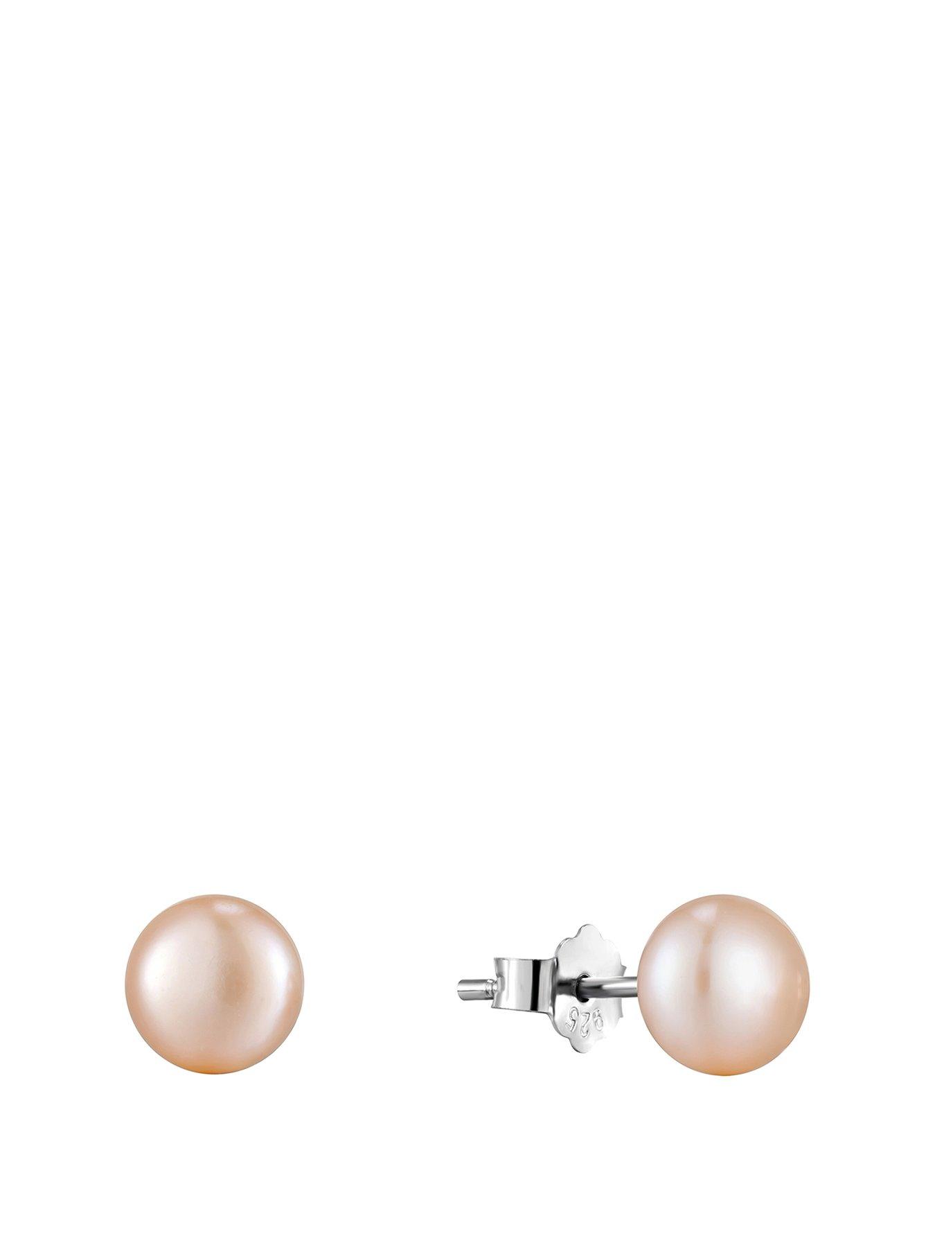 the-love-collection-sterling-silver-pink-pearl-studs