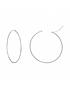  image of the-love-silver-collection-sterling-silver-40mm-large-sleeper-slim-hoop-earrings