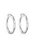  image of the-love-silver-collection-sterling-silver-polished-diamond-cut-hoop-earrings