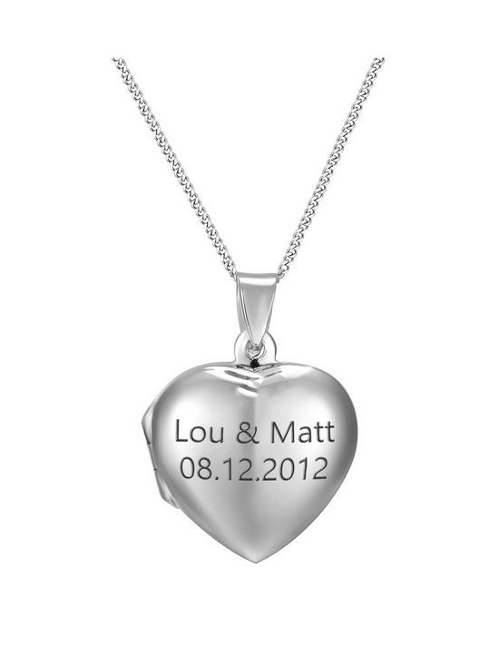 front image of the-love-silver-collection-personalised-sterling-silver-heart-locket-adjustable-necklace